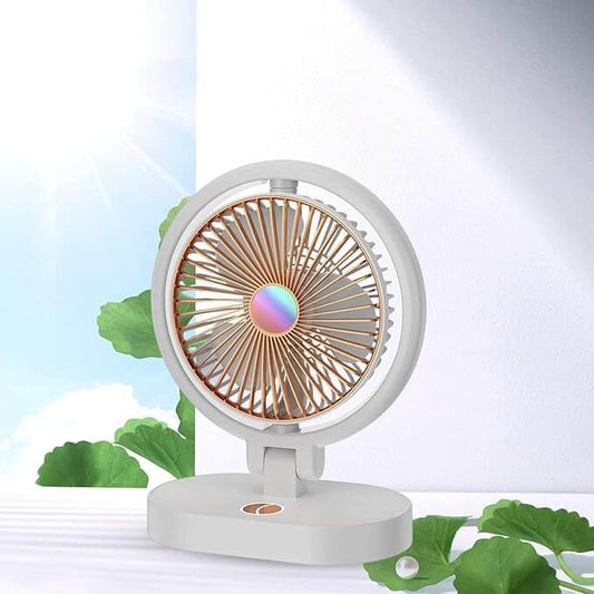 Electric Desktop Fan with LED Light